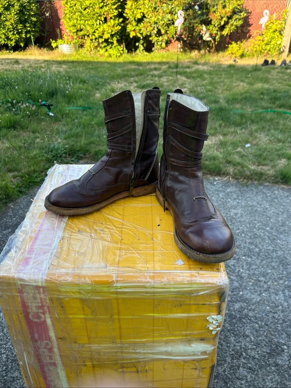 Angulus by Nilo  Women’s Brown Leather Full Zip Boots Size 39X